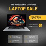 Foldable Laptop Stand with Adjustable Height & Cooling Design