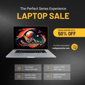 Foldable Laptop Stand with Adjustable Height & Cooling Design