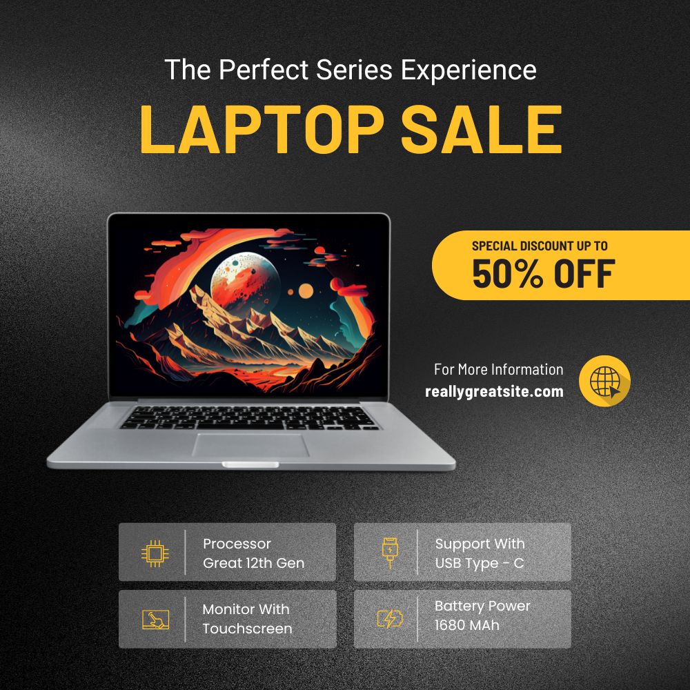 Foldable Laptop Stand with Adjustable Height & Cooling Design